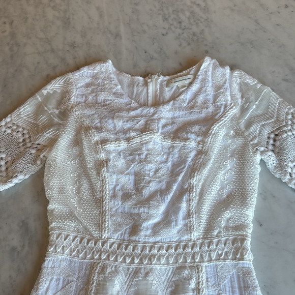 Anthropologie Eri + Ali White Swann Dress - Picture 8 of 12